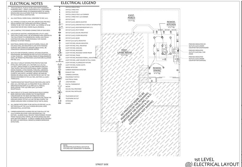 Electrical layout drawing sheet